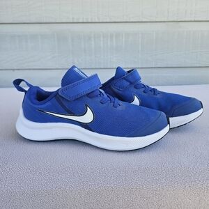 Nike Star Runner 3 Athletic Sneaker Royal Blue Hook & Loop SZ 2Y DA2777-400